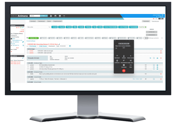 Telefonie koppeling met Animana™